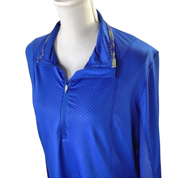 Reel Legends 1/4 Zip Fishing Shirt Top Long Sleeve Women's Size XL Blue Pullover - Picture 3 of 11